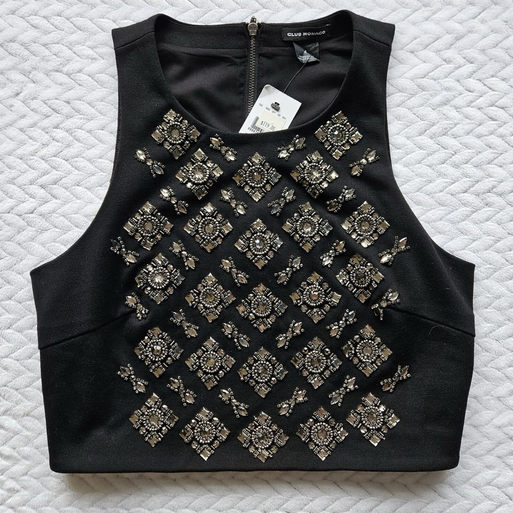 Club Monaco Deslyn Black Sleeveless Top